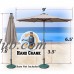Sunrise Outdoor Patio 9' Aluminum Solar Powered Patio Umbrella with 8 ribs, 24-LED-Lights Parasol Sunshade with Crank ( Tan)   570343615